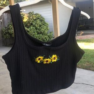 Shein cropped sunflower tank